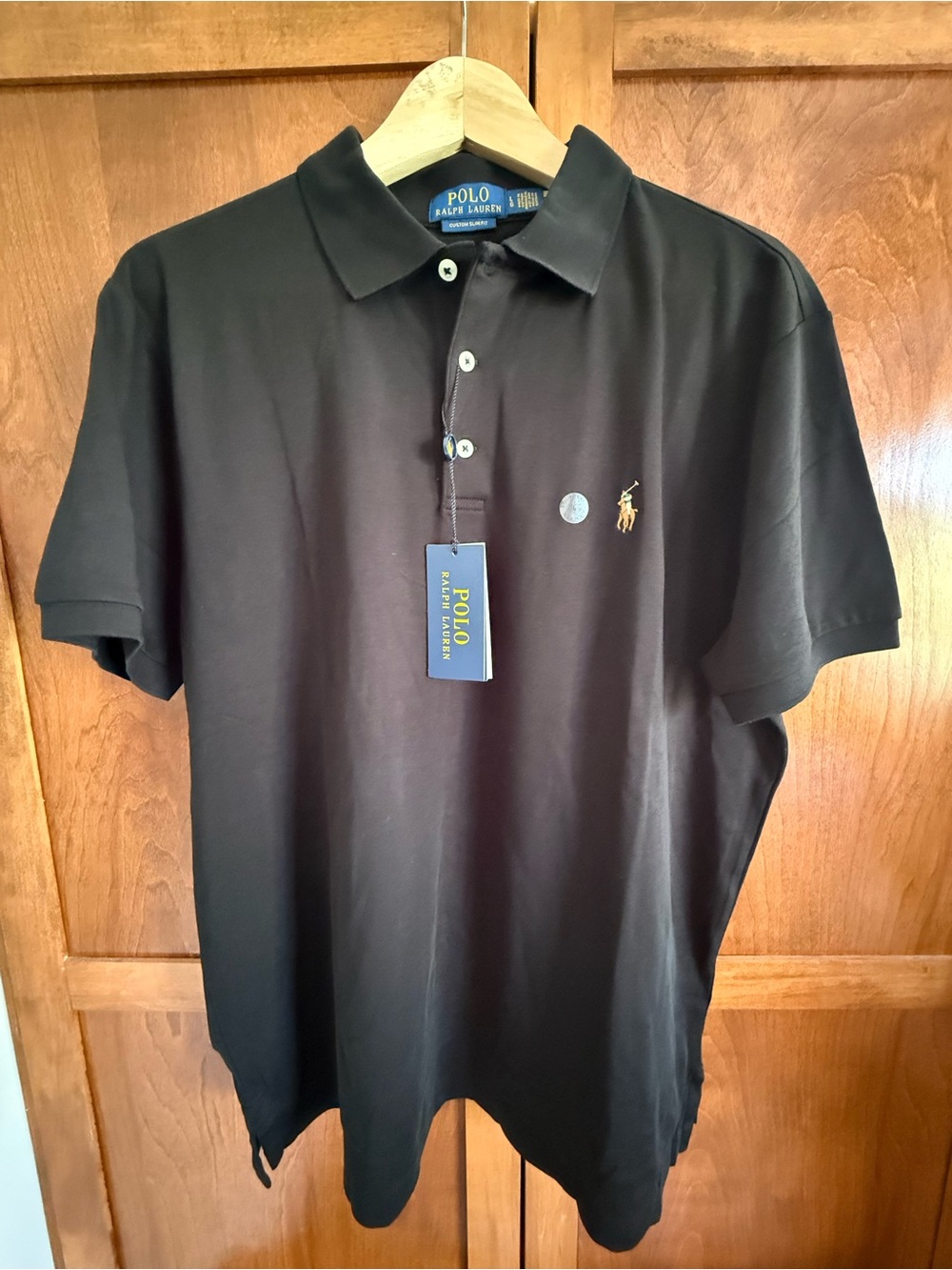 Ralph Lauren Men’s Black Polo CUSTOM SLIM FIT